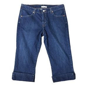 Levi Strauss Dark Wash 515 Capri Denim Jeans Size 14